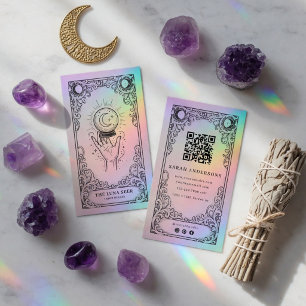 Vintage Mystieke Hemelse Tarotlezer Visitekaartje
