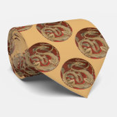 Vintage mythologie, antieke gouden Aziatische draa Stropdas (Opgerold)