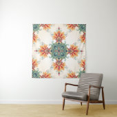 vintage naadloze achtergrond. Mooie bloemige orie Wandkleed (In Situ (horizontaal))