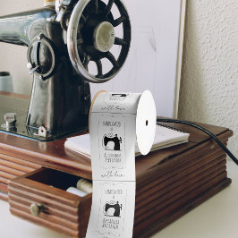 Vintage Naaimachine Handgemaakt Met Liefde Label Satijnen Lint