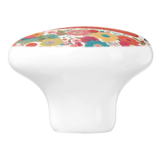 Vintage naaimachine keramische knop (Zijkant)