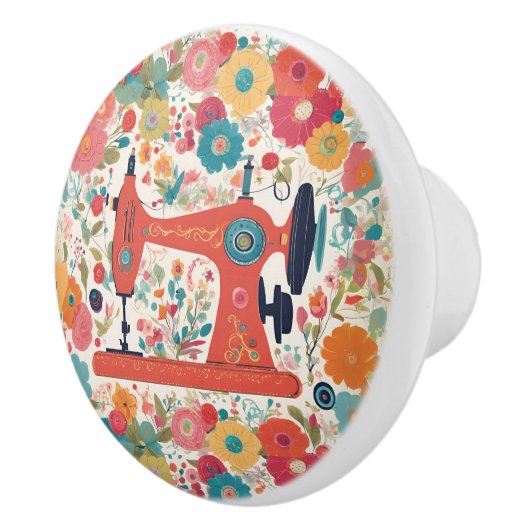 Vintage naaimachine keramische knop (Rechts)