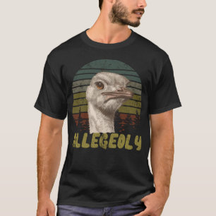 Vintage naar verluidt Struisvogel Retro T-shirt
