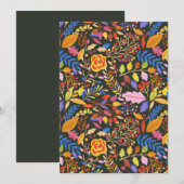 Vintage najaar Herfst botanische tuin Feestdagenkaart (Voorkant / Achterkant)