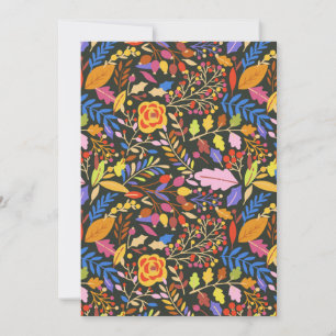 Vintage najaar Herfst botanische tuin Feestdagenkaart