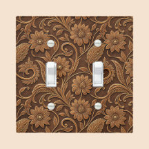 Vintage namaakleer met gedecoreerde look bloemenpr