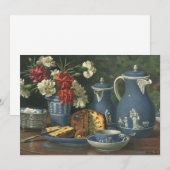 Vintage namiddagkoffie, Cake, Tea en Flowers (Voorkant / Achterkant)