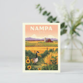 Vintage Nampa Idaho Briefkaart (Staand voorkant)