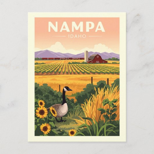 Vintage Nampa Idaho Briefkaart (Voorkant)