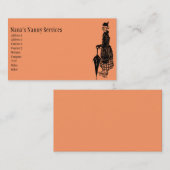 Vintage Nanny Visitekaartje (Voorkant / Achterkant)