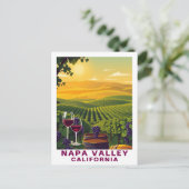 Vintage Napa Valley, California Wine Travel Briefkaart (Staand voorkant)