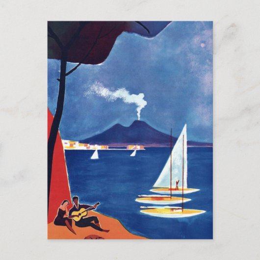 Vintage Napels Italië Reis Briefkaart (Voorkant)