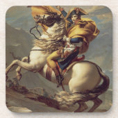 Vintage Napoleon die de Alpen oversteekt Bier Onderzetter (Voorkant)