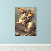 Vintage Napoleon die de Alpen oversteekt Canvas Afdruk (Insitu (Houten vloer))