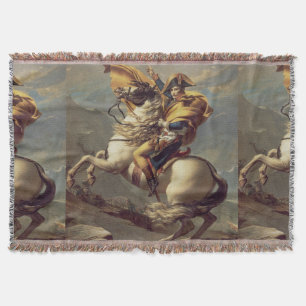 Vintage Napoleon die de Alpen oversteekt Deken