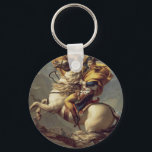 Vintage Napoleon die de Alpen oversteekt Sleutelhanger<br><div class="desc">Napoleon Crossing the Alps,  olie op schilderdoek van de Franse keizer Napoleon Bonaparte,  in 1802 geverfd door de Franse schilder Jacques-Louis David (1748 - 1825). Dit schilderij van een jonge Napoleon die op een geappldeerd grijs paard rijdt,  werd twee jaar gedaan voordat hij keizer werd van Frankrijk.</div>