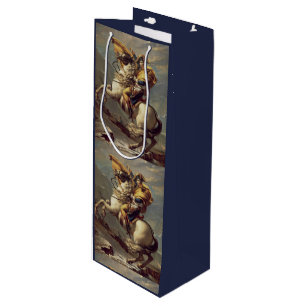 Vintage Napoleon die de Alpen oversteekt Wijn Cadeautas