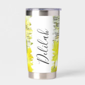 Vintage narcissen gepersonaliseerd geïsoleerde drinkbeker (Links)