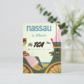 Vintage Nassau Bahamas Reis Briefkaart (Staand voorkant)