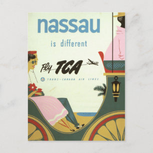 Vintage Nassau Bahamas Reis Briefkaart