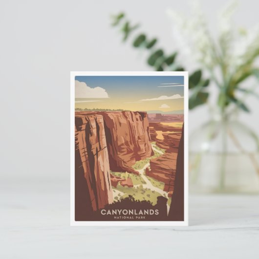 Vintage Nationaal Park Canyonlands Briefkaart (Staand voorkant)