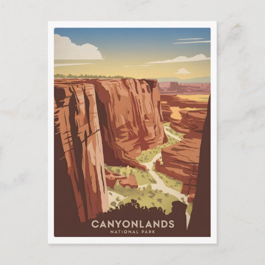 Vintage Nationaal Park Canyonlands Briefkaart (Voorkant)