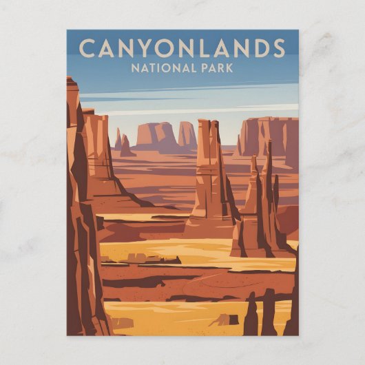 Vintage Nationaal Park Canyonlands Briefkaart (Voorkant)