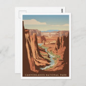 Vintage Nationaal Park Canyonlands Briefkaart (Voorkant / Achterkant)