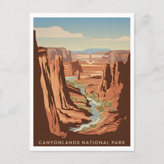 Vintage Nationaal Park Canyonlands Briefkaart (Voorkant)
