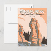 Vintage Nationaal Park Mingan Archipel Briefkaart (Voorkant / Achterkant)