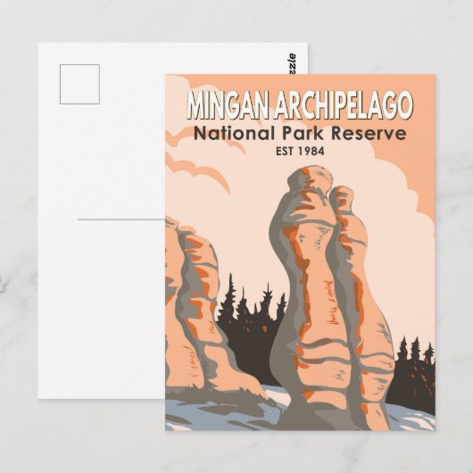 Vintage Nationaal Park Mingan Archipel Briefkaart (Voorkant / Achterkant)