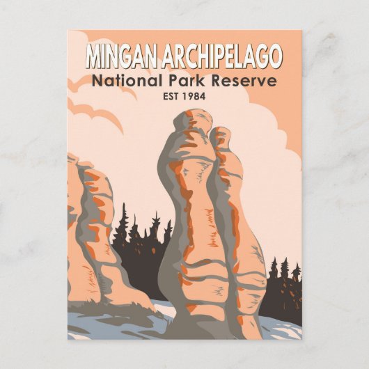Vintage Nationaal Park Mingan Archipel Briefkaart (Voorkant)
