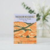 Vintage Nationaal Park Theodore Roosevelt Briefkaart (Staand voorkant)