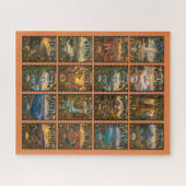 Vintage National Park Stempel Legpuzzel (Horizontaal)