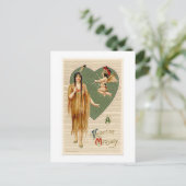 Vintage Native American Valentijn Feestdagenkaart (Staand voorkant)
