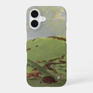 Vintage Native Americans, Buffalo Chase van Catlin iPhone 16 Hoesje