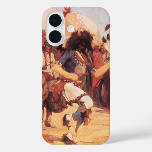 Vintage Native Americans Buffalo Dancer van Cassid Case-Mate iPhone Case (Achterkant)