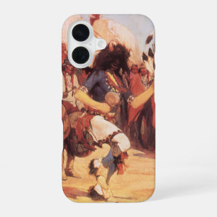 Vintage Native Americans Buffalo Dancer van Cassid iPhone 16 Hoesje