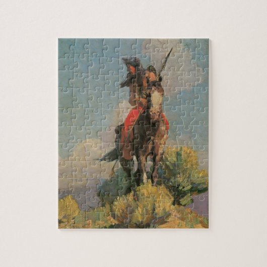 Vintage Native Americans, Crow Outlier van Dunton Legpuzzel (Verticaal)