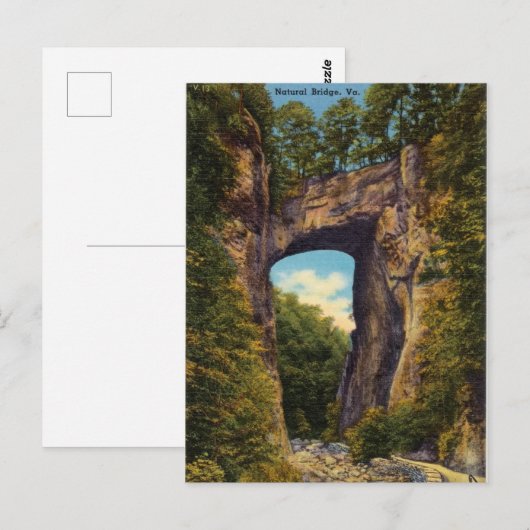 Vintage, Natural Bridge, Virginia Briefkaart (Voorkant / Achterkant)