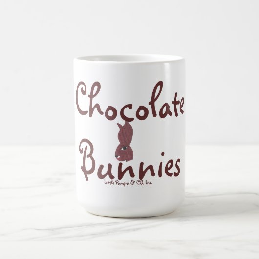 Vintage Natural Chocolate Bunnies Mok (Center)