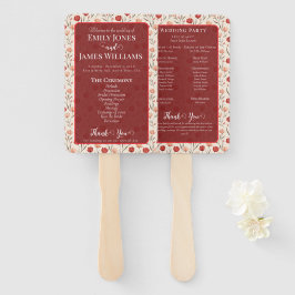 Vintage Nature Tulip Flower Spring Wedding Program Handwaaier