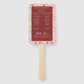 Vintage Nature Tulip Flower Spring Wedding Program Handwaaier (Achterkant)