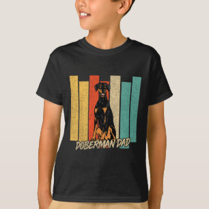 Vintage Natuurlijke Oor Dobermann Hond Vader Honde T-shirt