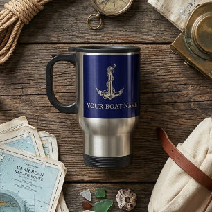 Vintage Nautical Anchor Rope Boat Name Reisbeker