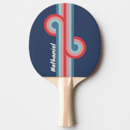 Vintage Nautical Blue Lus met Naam Tafeltennisbatje