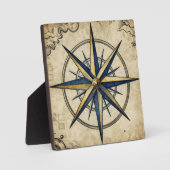 Vintage Nautical Compass Rose Fotoplaat (Voorkant)
