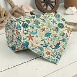 Vintage Nautical Custom Necktie Stropdas<br><div class="desc">This custom nautical necktie is perfect for any ocean lover. The unique design features [Specific details of the design, e.g., a vibrant blue and white striped pattern, classic anchors, or a stylized seascape]. It's a stylish and memorable gift for dads, groomsmen, or anyone who appreciates a touch of the sea....</div>