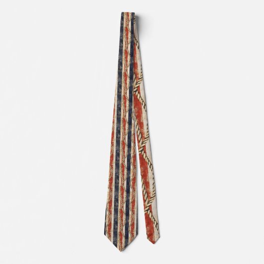 Vintage Nautical Custom Necktie Stropdas (Voorkant)