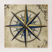 Vintage Nautical Kompasroos Legpuzzel (Horizontaal)